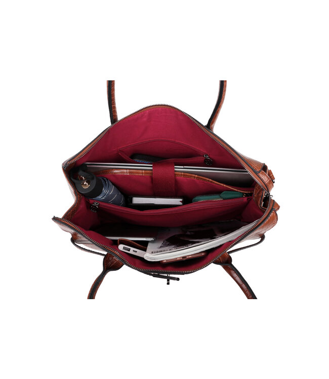 Wimona Sofia School/werktas Cognac 31,5X41X13,5 CM