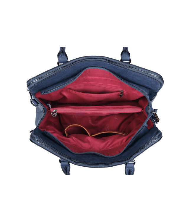 Wimona Arianne one Handtas Donkerblauw 29X41X14,5 CM
