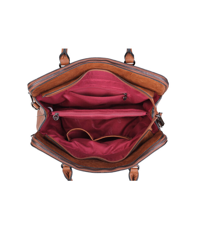 Wimona Arianne one Handtas Cognac 29X41X14,5 CM