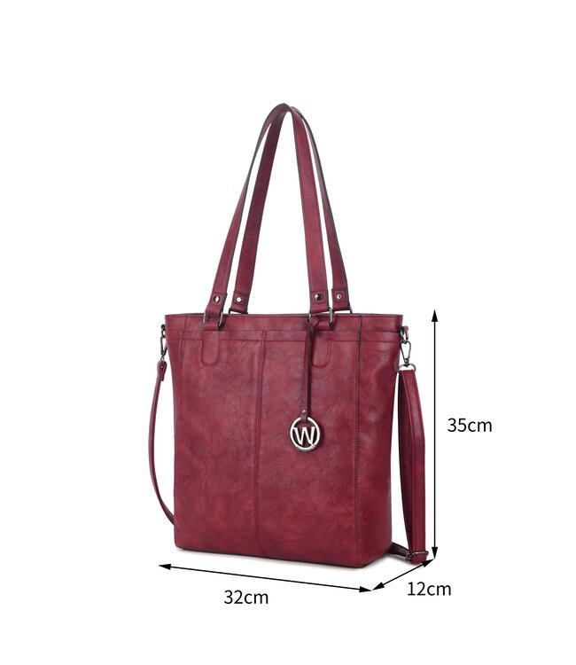 Wimona Fatma School/werktas Rood 35X32X12 CM