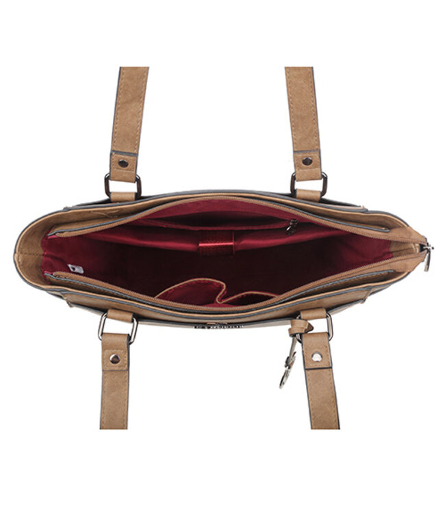 Wimona Fatma School/werktas Taupe 35X32X12 CM