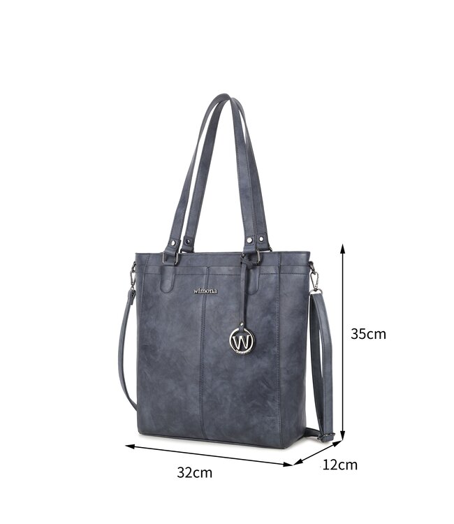 Wimona Fatma School/werktas Donkerblauw 35X32X12 CM