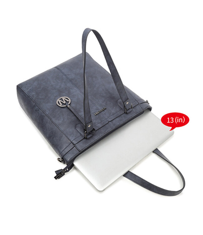 Wimona Fatma School/werktas Donkerblauw 35X32X12 CM