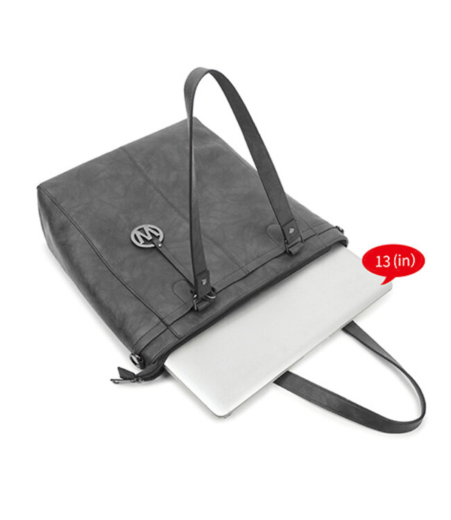 Wimona Fatma School/werktas Grijs 35X32X12 CM