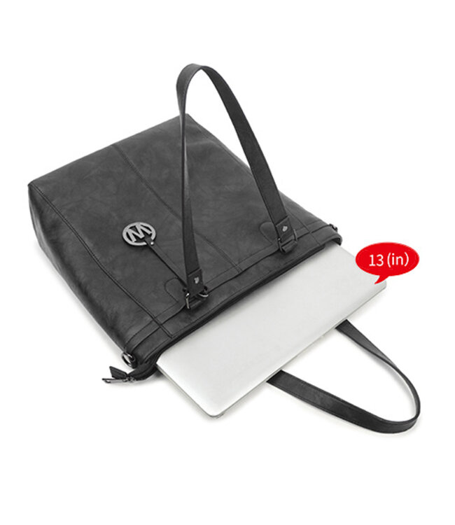 Wimona Fatma School/werktas Zwart 35X32X12 CM