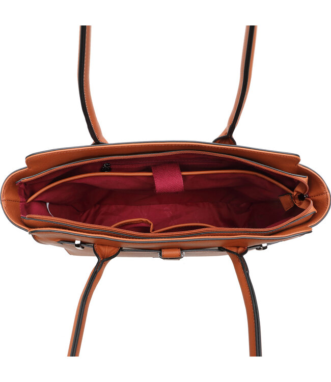 Wimona Sienna School/werktas Cognac/bruin 31,5X38X14,5 CM