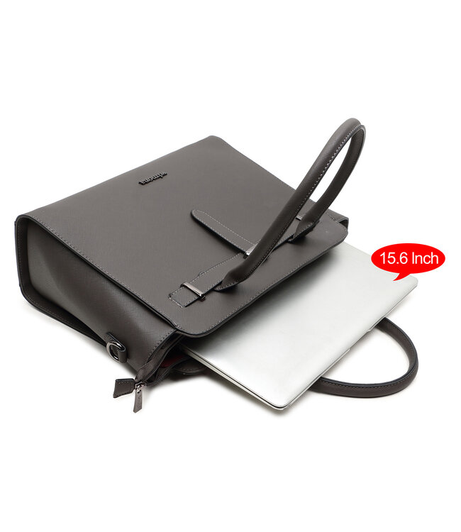 Wimona Sienna School/werktas Grijs 31,5X38X14,5 CM