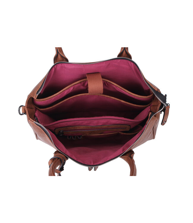 Wimona Fabiana Two School/werktas Cognac 36X47X14 CM