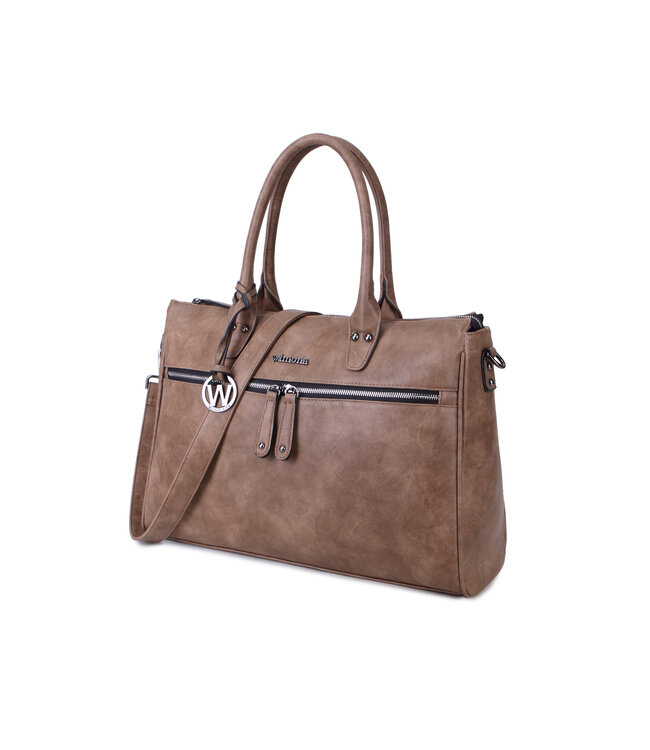 Wimona Fabiana Two School/werktas Taupe 36X47X14 CM
