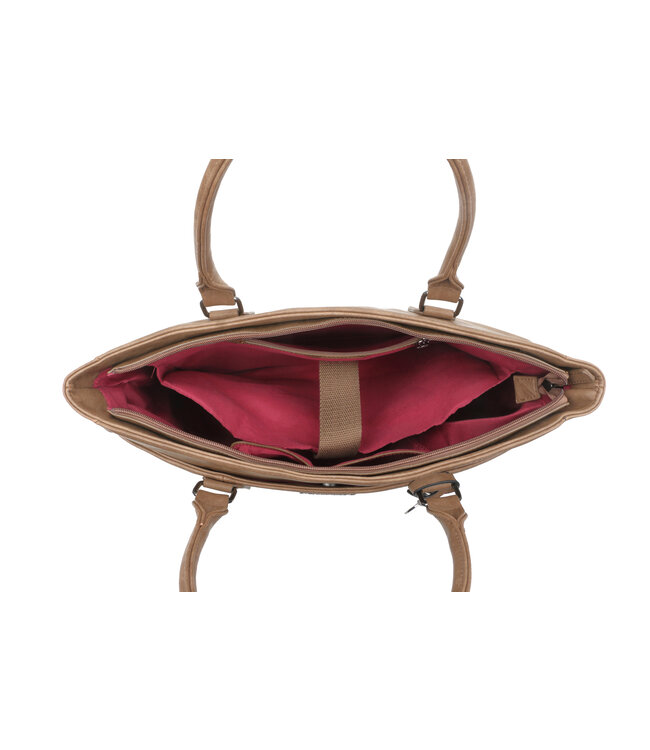 Wimona Carmina Schouder/handtas Taupe 30X41X12 CM