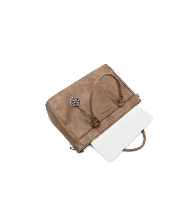 Wimona Carmina Schouder/handtas Taupe 30X41X12 CM