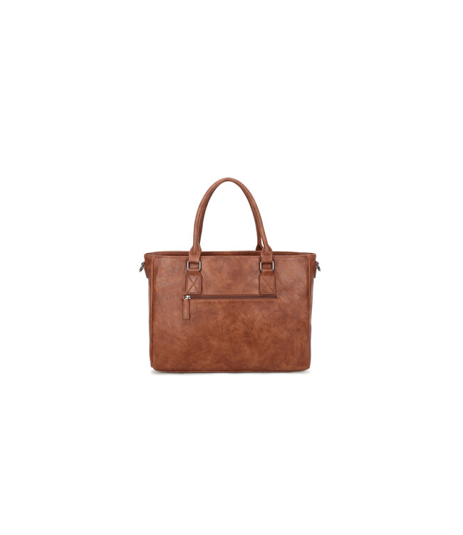 Wimona Carmina Schouder/handtas Cognac/bruin 30X41X12 CM