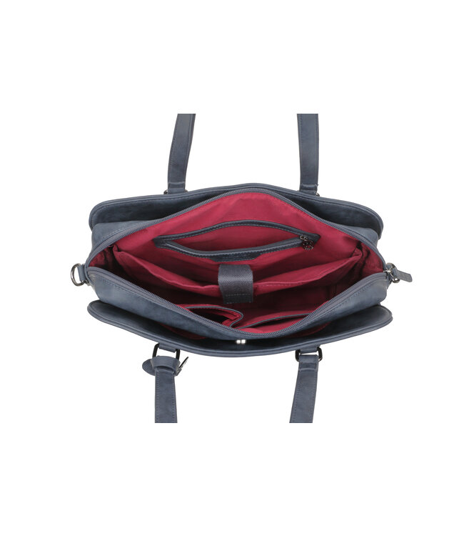 Wimona Carlotta School/werktas Donkerblauw 30X39X11 CM