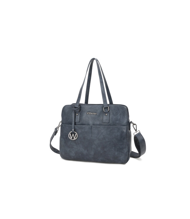 Wimona Carlotta School/werktas Donkerblauw 30X39X11 CM