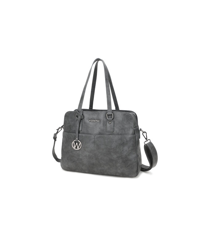 Wimona Carlotta School/werktas Grijs 30X39X11 CM