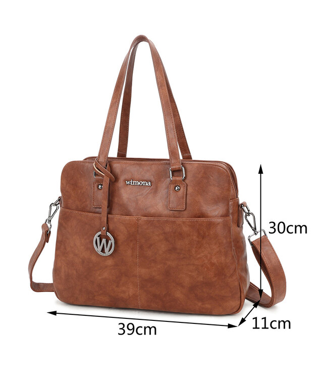 Wimona Carlotta School/werktas Cognac/bruin 30X39X11 CM