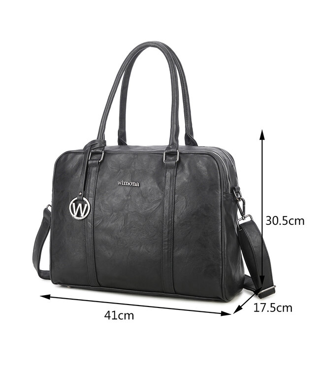 Wimona Luciana One School/werktas Zwart 30,5X41X17,5 CM