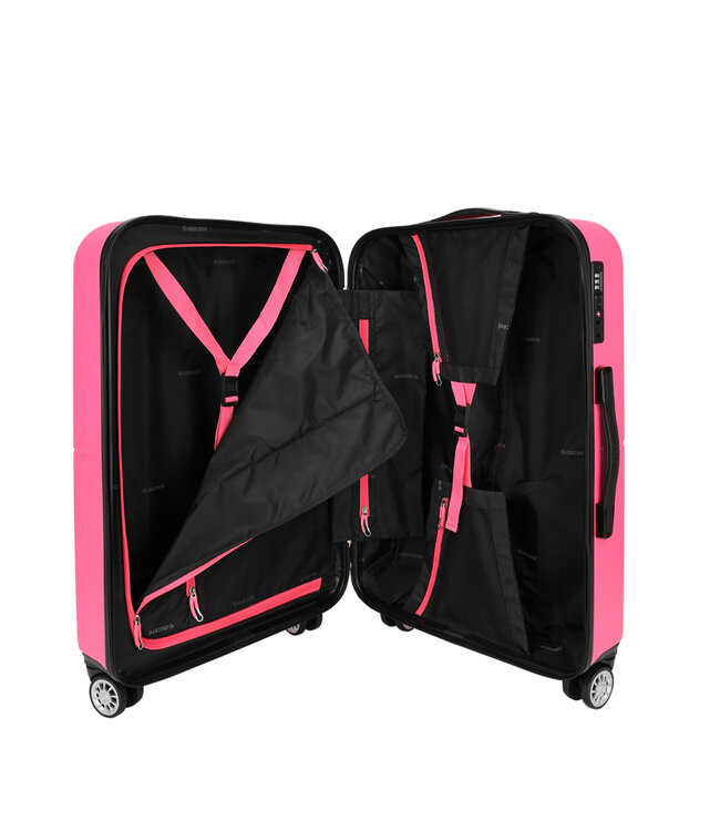 Decent Neon-Fix Medium koffer Roze 66X42X26 CM