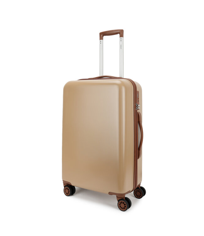 Decent Retro Koffer Bruin Medium inhoud 65L 66X42X26CM