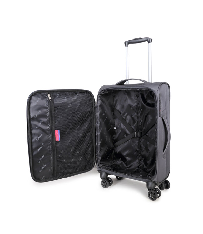 Decent D-Upright Handbagage koffer Grijs 55X35X20 CM