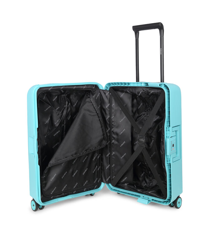 Decent Transit Handbagage koffer Lichtblauw 55X37X23 CM