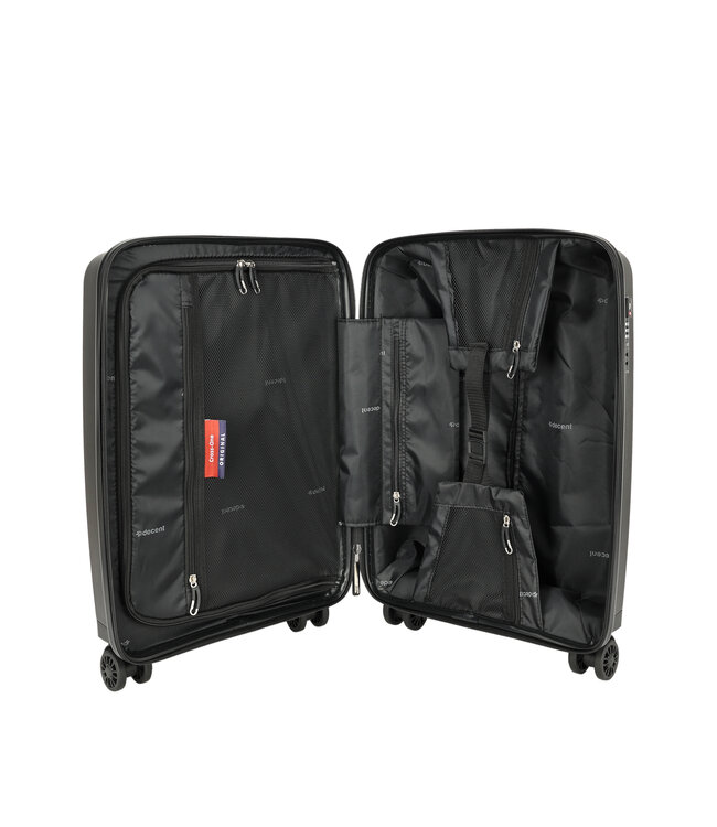 Decent Cross One Handbagage koffer Zwart 55x20x30 CM