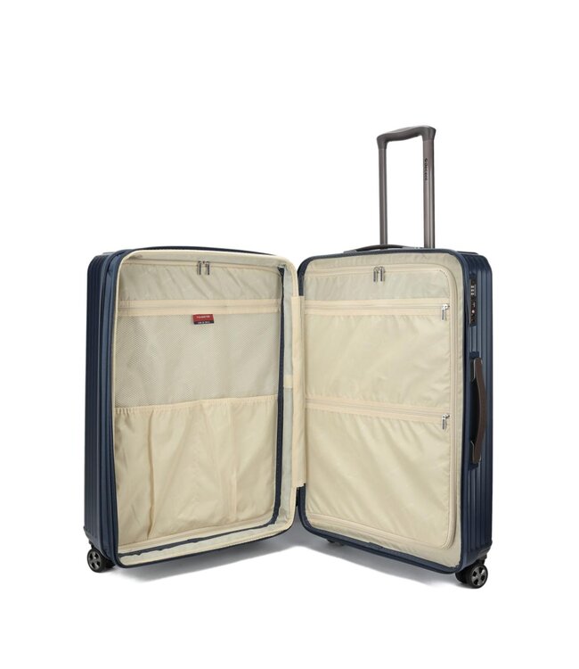 Decent Tourister Koffer Groot Blauw Inhoud 97 Liter 76x48x36cm