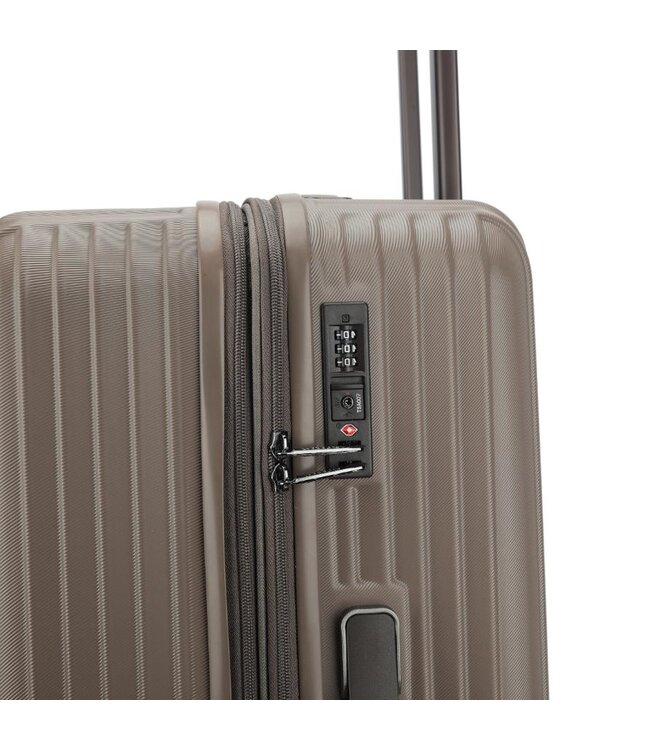 Decent Tourister Koffer Groot Taupe Inhoud 97 Liter 76x47x36cm