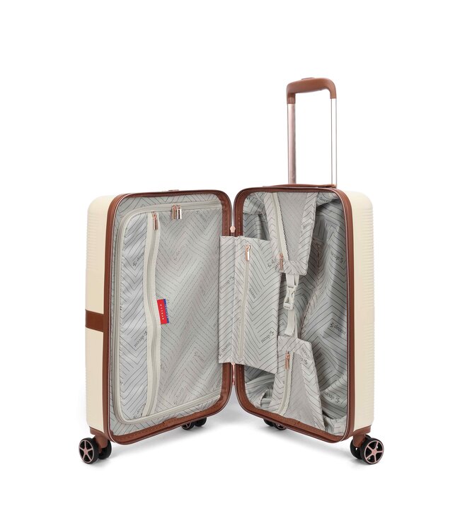 Decent Stella handbagage koffer Ivoor/gebroken wit
