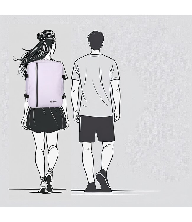 Enrico Benetti Transavia Cabin Rugzak 40x30x20cm Underseater Lila GRATIS adreslabel, oogmasker en oordopjes