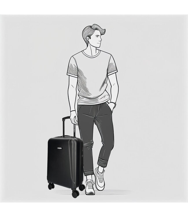 Enrico Benetti Edmonton Handbagage Koffer Zwart 55x35x20cm