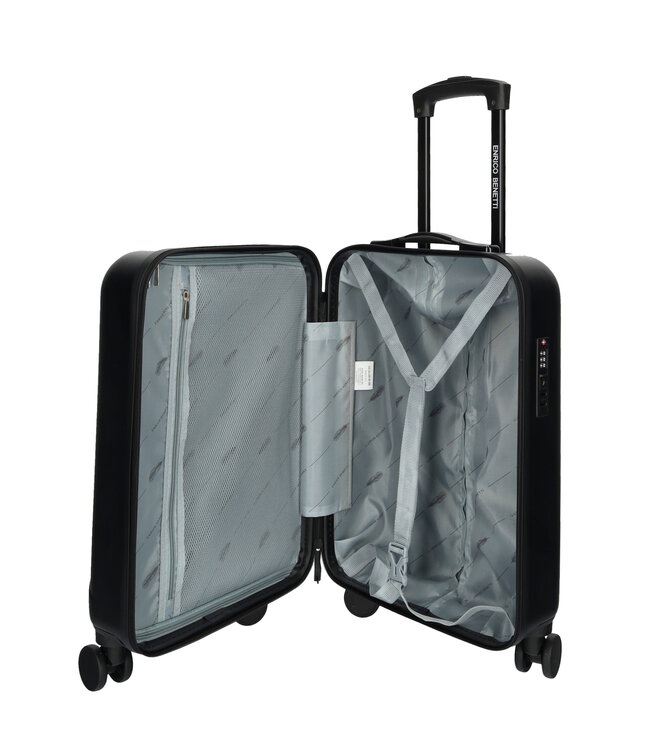 Enrico Benetti Edmonton Handbagage Koffer Zwart 55x35x20cm