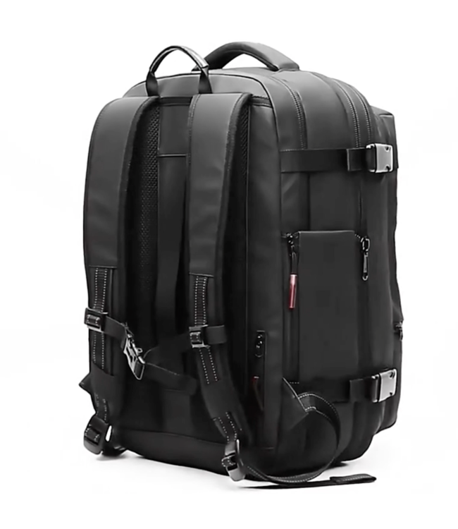 Underseater Zwarte Lichtgewicht Rugzak met Vacuüm Vak, 60L Capaciteit, TSA Cijferslot & Waterdichte Bescherming - Geschikt voor Laptop tot 17,3 inch