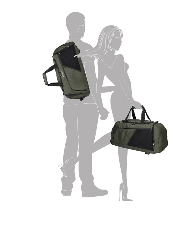 Enrico Benetti Sporttas / Reistas / Rugzak Olijfgroen 55x30x25cm - Cabin Luggage - Polyester - carry-on bagage