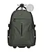 Enrico Benetti KLM Cabine Trolley: 17 inch Laptop Rugtas Trolley Olijfgroen 35x25x50cm - Polyester - handbagage