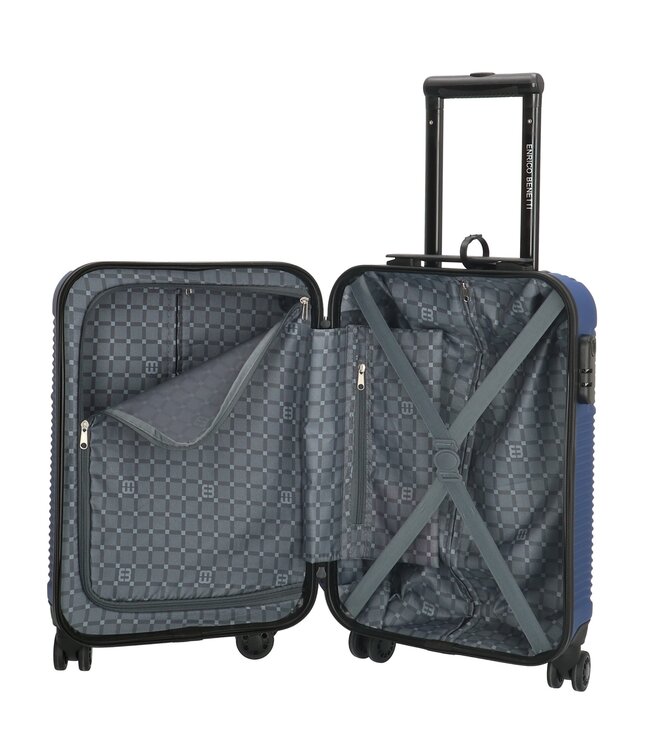 Enrico Benetti Reiskoffers Louisville Staalblauw Kofferset 2-Delig 91 en 30L