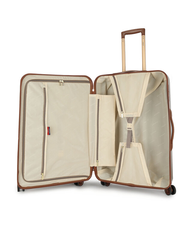 Decent Retro Grote koffer Taupe 76X48X30 CM