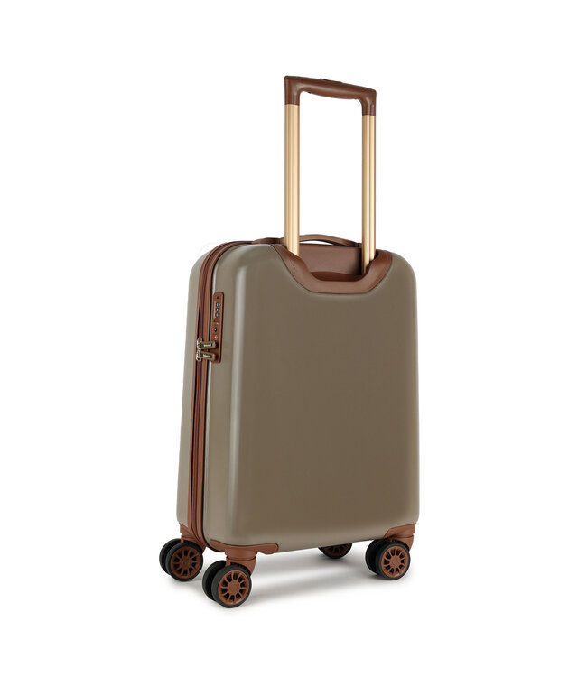 Decent Retro Handbagage koffer Taupe 55X35X20 CM