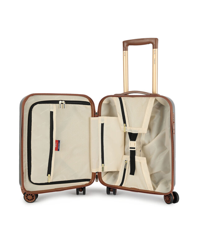 Decent Retro Handbagage koffer Zwart 55X35X20 CM