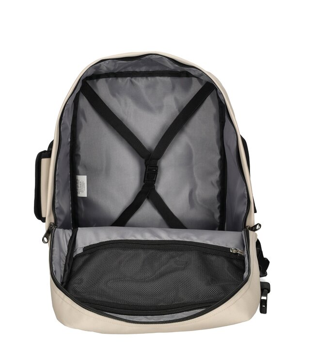 Enrico Benetti KLM Rugzak Zand 40x30x20 Innsbruck underseater GRATIS adreslabel, oogmasker en oordopjes