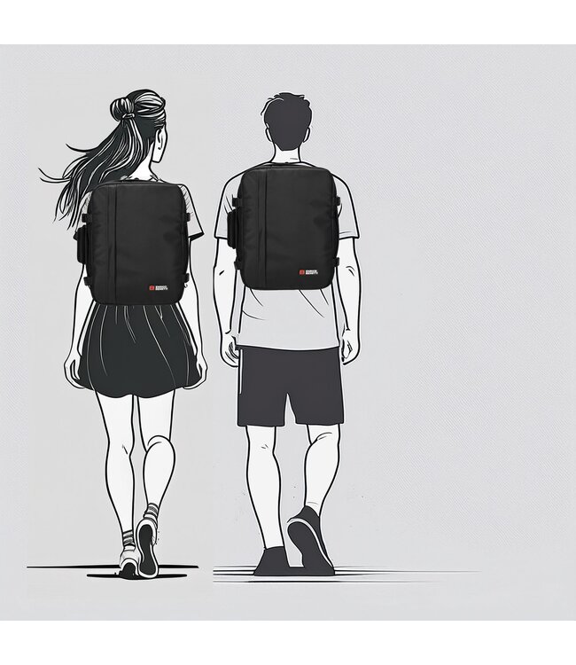 Enrico Benetti Ryanair Enrico Benetti Innsbruck Underseater Rugzak Zwart – Handbagage 40x30x20cm met Laptopvak