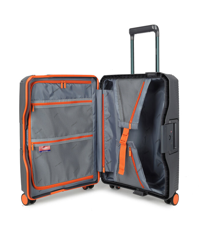 Decent SMART Handbagage koffer Antraciet 55X40X20 CM