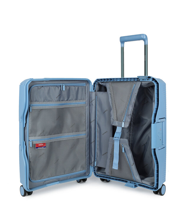 Decent SMART Handbagage koffer Lichtblauw 55X40X20 CM