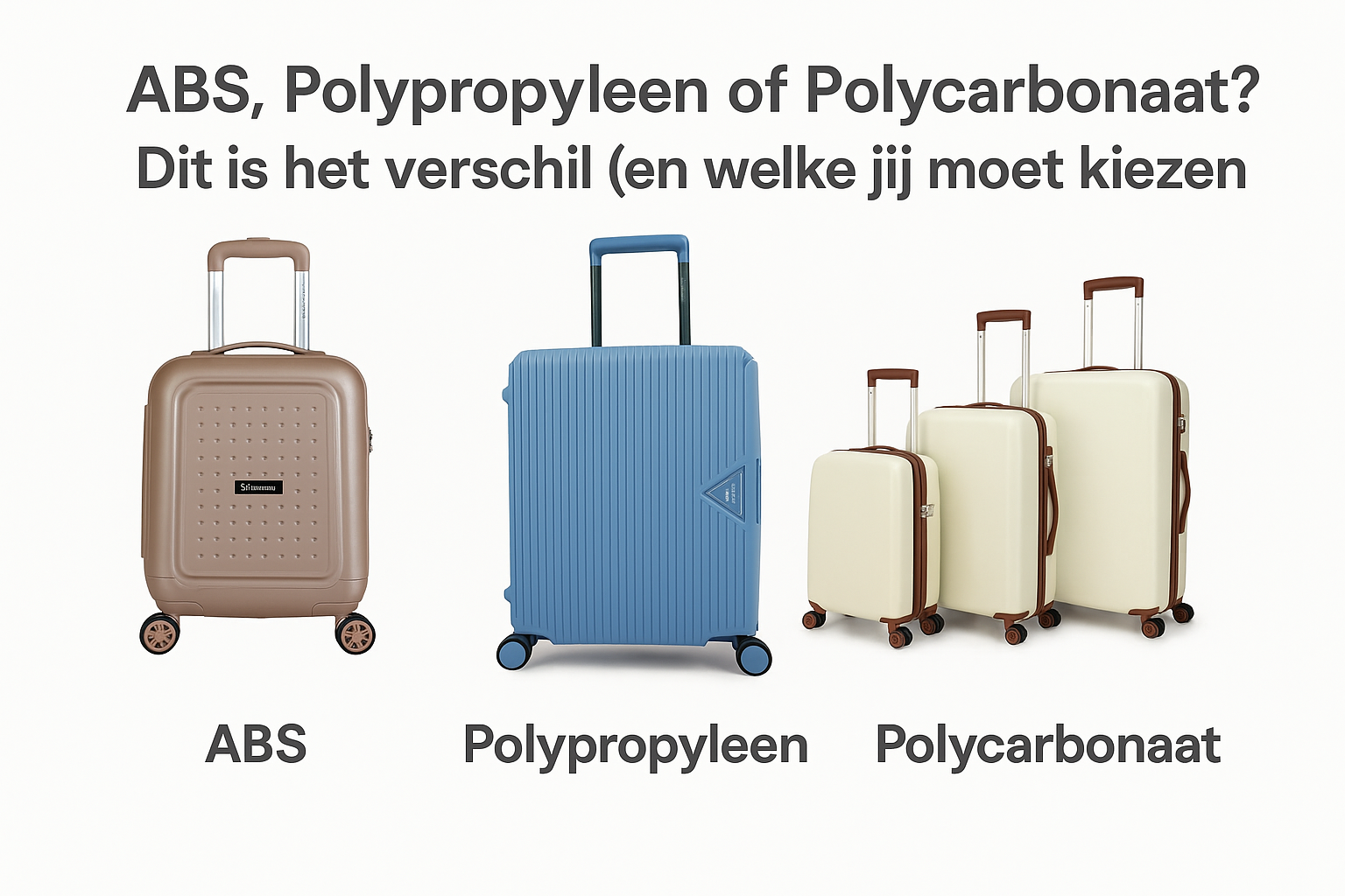 Dit is het verschil tussen ABS, polypropyleen en polycarbonaat