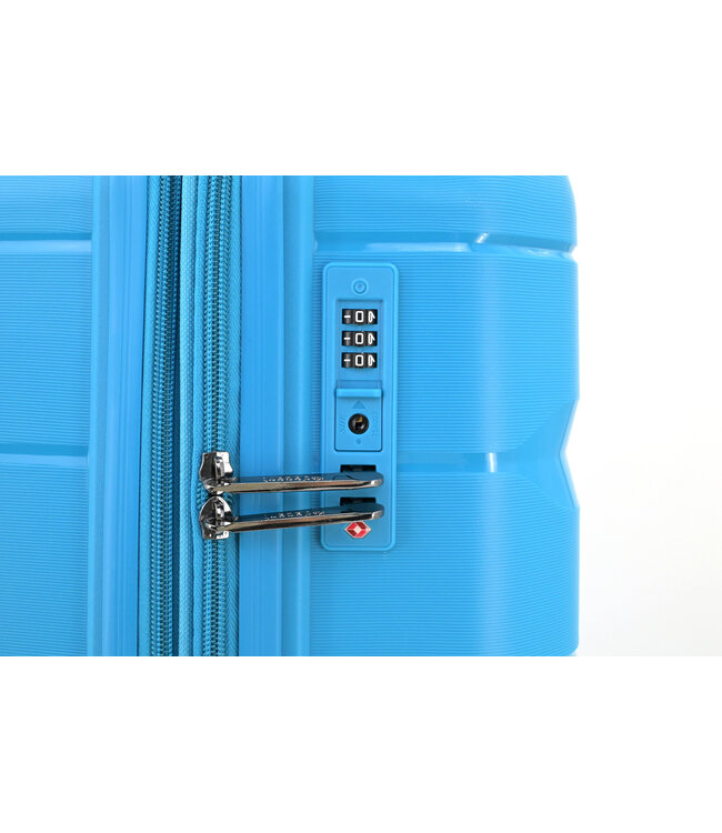 Decent Straight-Line Medium koffer Petrol blauw 65x42x26.5 CM