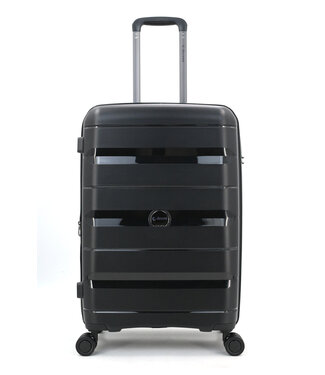 Decent Straight-Line Medium koffer Zwart