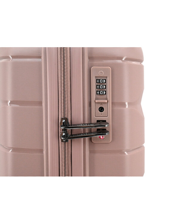 Decent Straight-Line Handbagage koffer Roze 55x35x20 CM