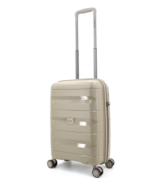 Decent Straight-Line Handbagage koffer Champagne 55x35x20 CM