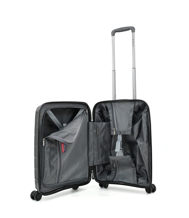 Decent Straight-Line Handbagage koffer Zwart 55x35x20 CM