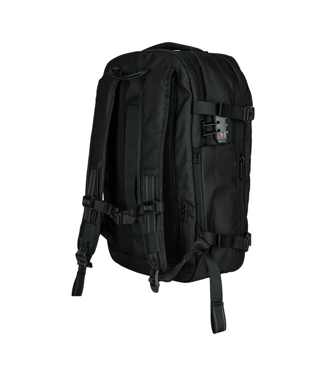 Underseater Zwarte Lichtgewicht Rugzak met Vacuüm Vak, 60L Capaciteit, TSA Cijferslot & Waterdichte Bescherming - Geschikt voor Laptop tot 17,3 inch